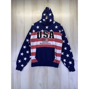 Vintage DC ONE USA Washington DC Hoodie Distressed Pullover Mens Medium-10753